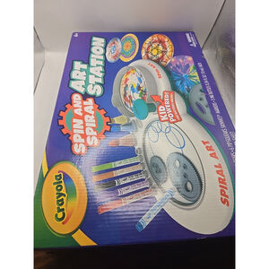Crayola Spin & Spiral Art Station Base Unit Paper Discs Kid Powered No Batteries